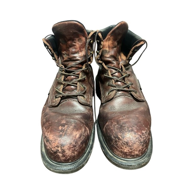 Red Wing Work Boots Mens 12 E2 USA Made 2406 Safety Toe Brown Leather EH ASTM main image 4